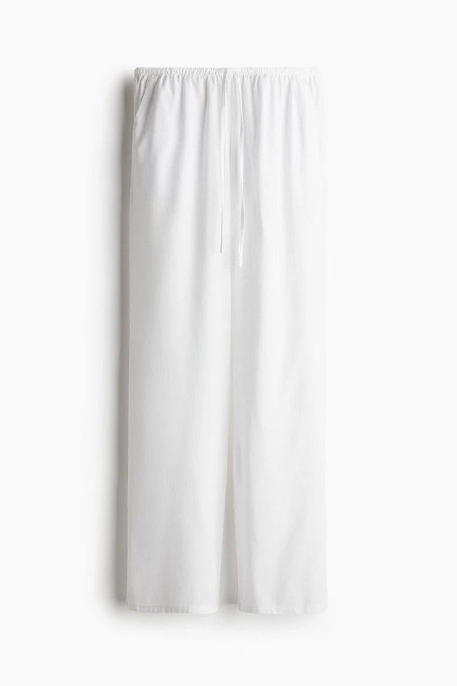 Straight-Leg Drawstring Pants