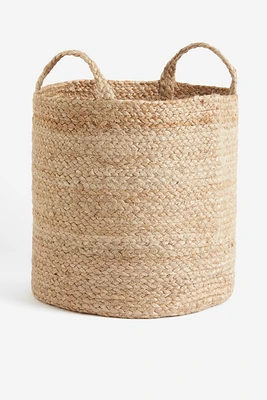 Grand panier de rangement en jute