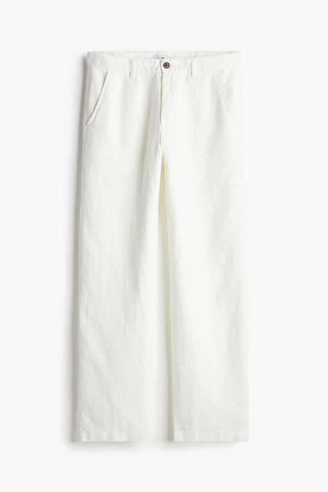 Relaxed Fit Linen Pants