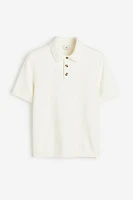 Regular Fit Bouclé Polo Shirt