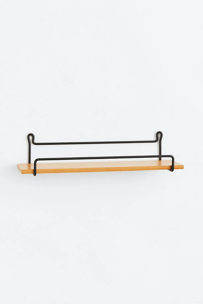 Metal and Wood Wall Shelf