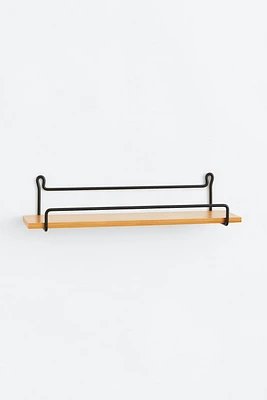 Metal and Wood Wall Shelf