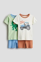 2-pack Snug Fit Printed Pajamas