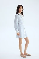 Tie-Belt Shirt Dress