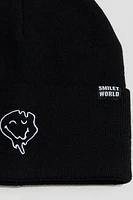 Embroidered-Detail Beanie