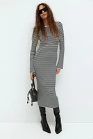 Rib-Knit Bodycon Dress