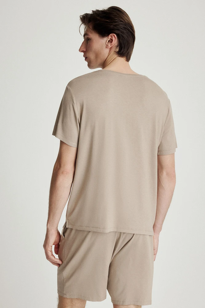 T-shirt et short de pyjama en jersey