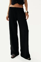 Crinkled Drawstring Pants