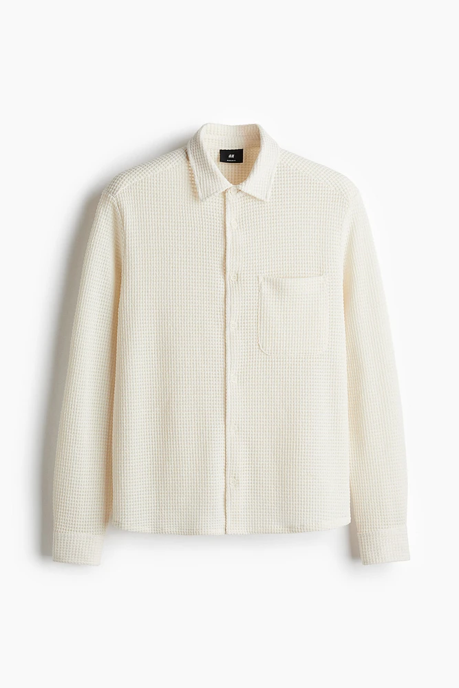 Regular Fit Waffled Shirt