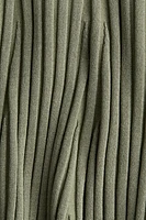 Rib-knit A-line Skirt