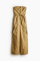 Belted bandeau jumpsuit