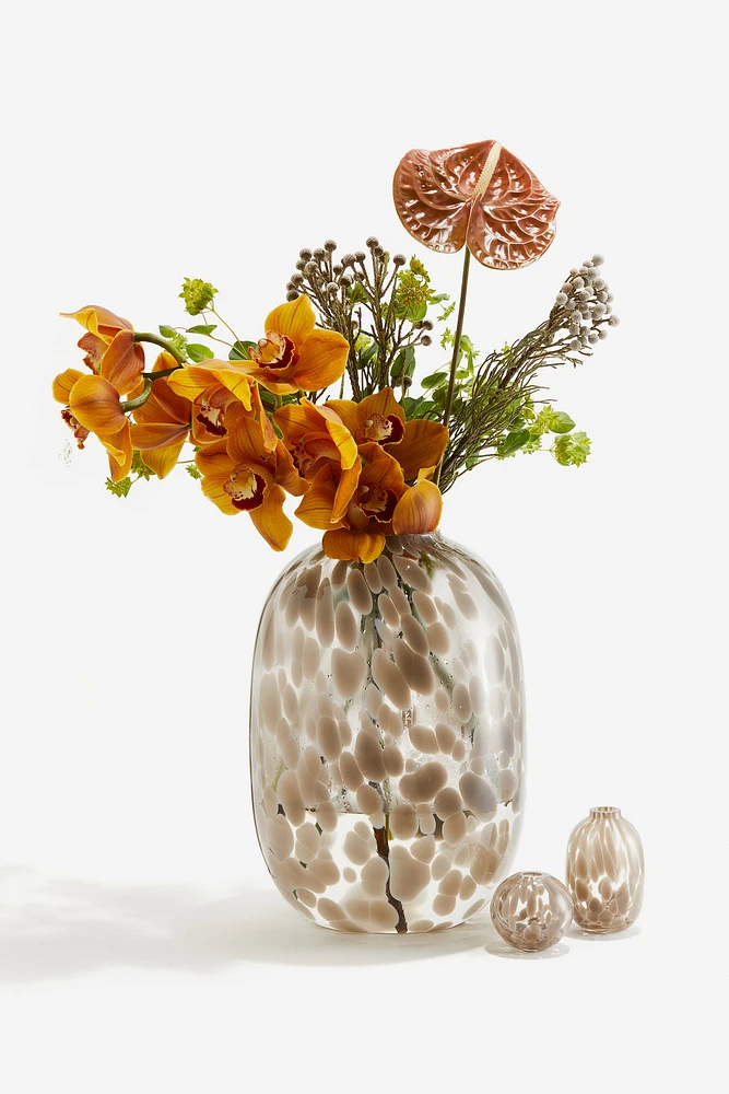 Large Patterned Glass Vase