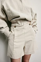 Button-detail Shorts