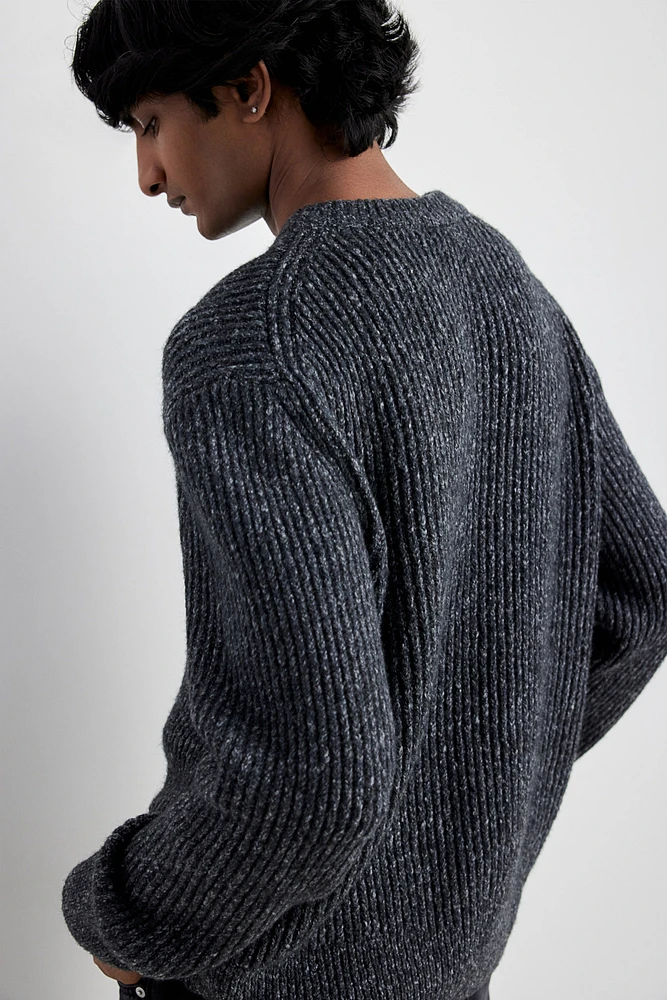 Regular-Fit Rib-Knit Sweater