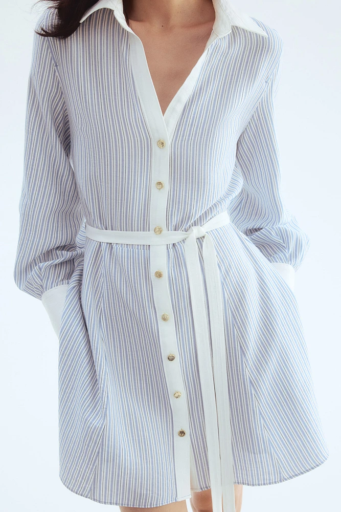 Tie-Belt Shirt Dress