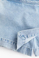 Jupe-short croisée en denim