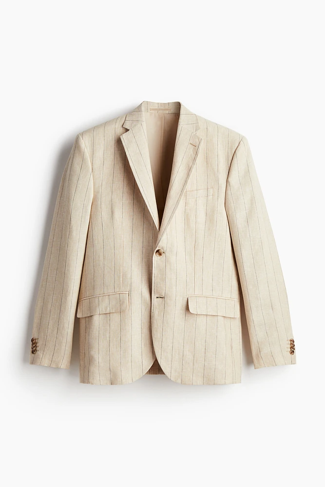 Regular Fit Linen Jacket