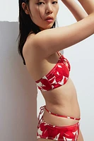 Tie-Detail Brazilian Bikini Bottoms