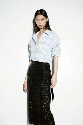 Sequined Wrap Skirt