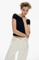 Ribbed Off-the-Shoulder Top