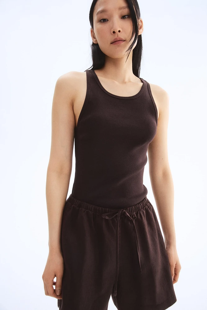 Linen Drawstring Shorts