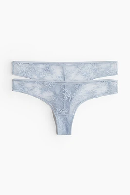 Lot de 2 culottes Brazilian en dentelle