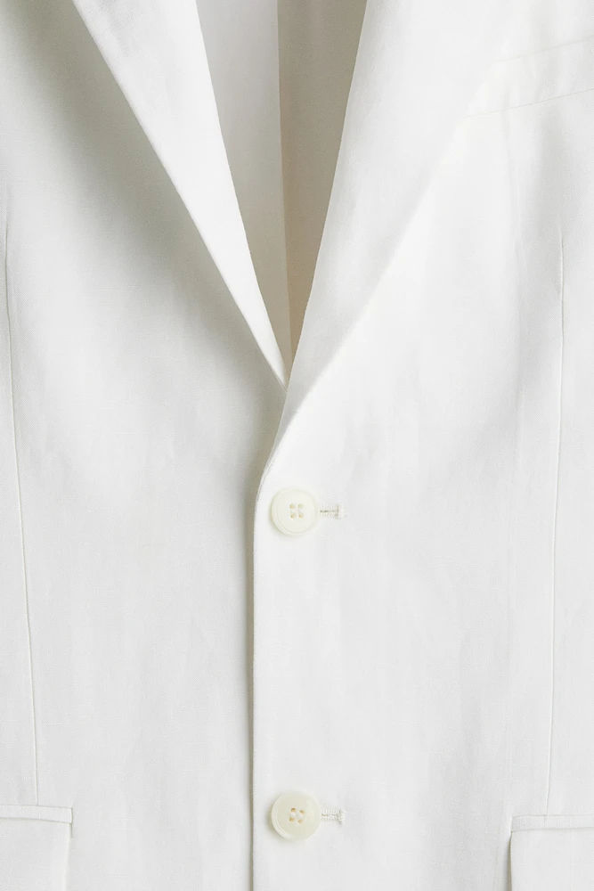 Veste coupe classique en lin mélangé
