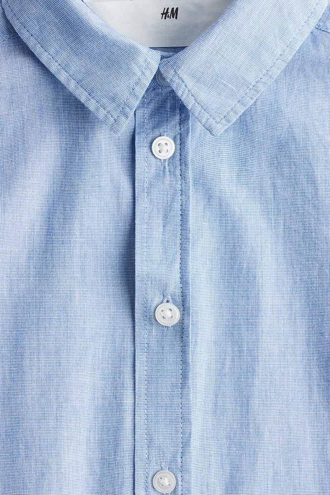 Chemise à manches courtes en coton