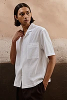 Chemise coupe classique à col cubain