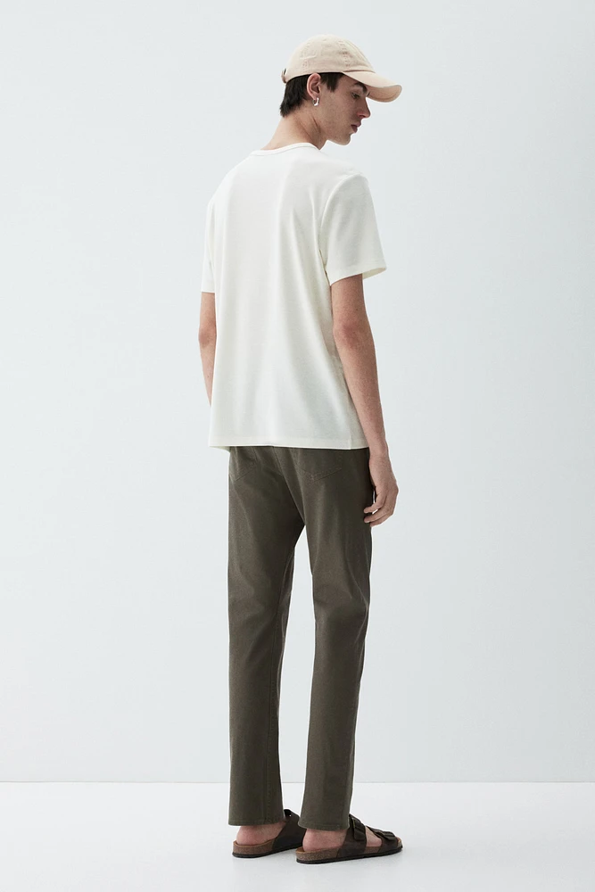 Slim Fit Cotton Twill Pants