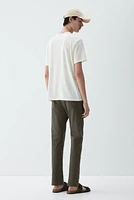 Slim Fit Cotton Twill Pants