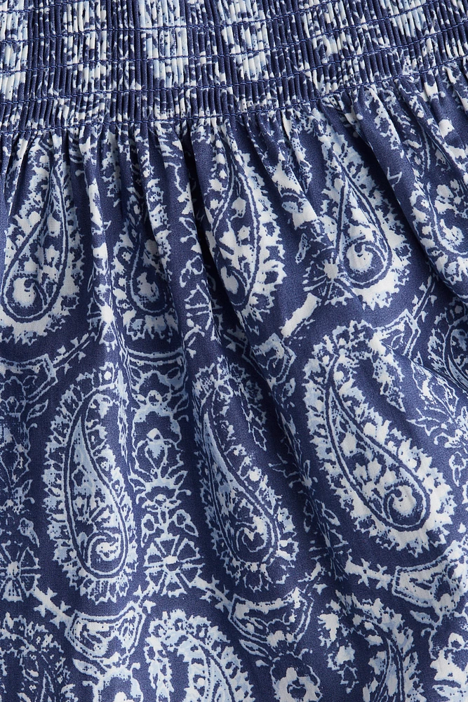 Robe avec corsage smocké
