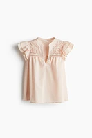 Blouse with Eyelet Embroidery