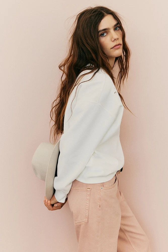 Oversized Sweatshirt with Motif