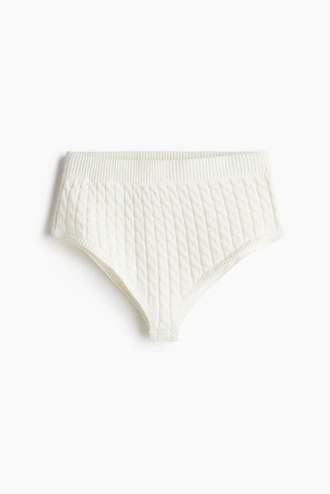 Cable-knit Mini Shorts