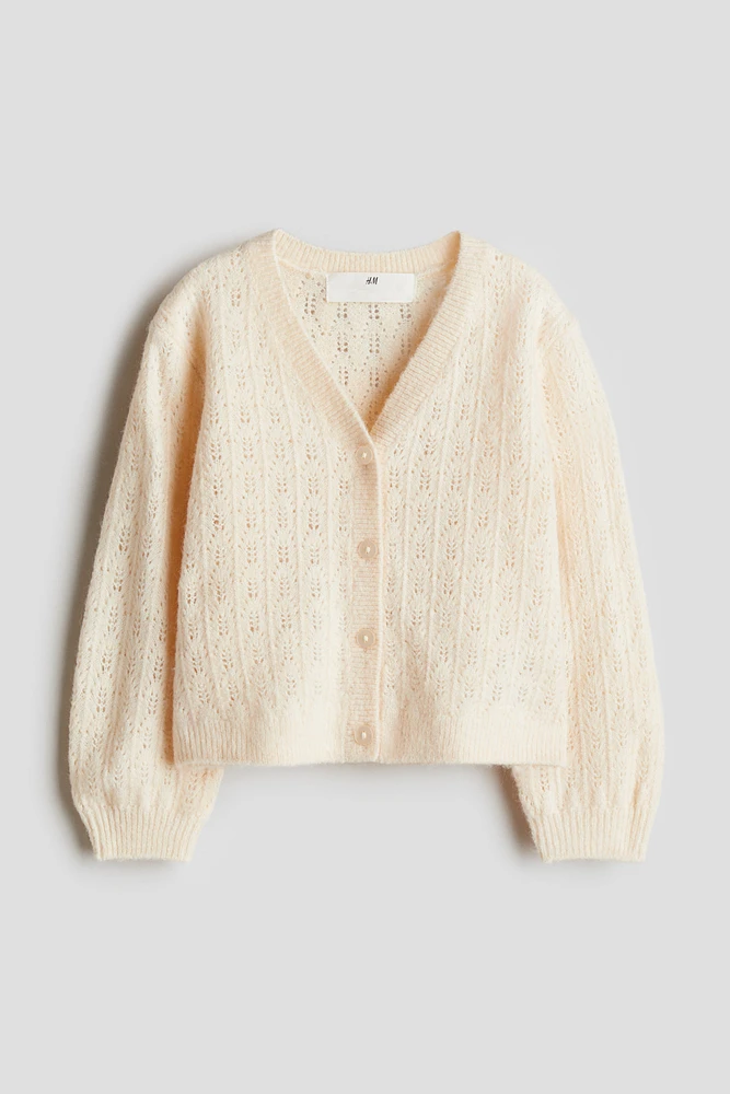 Pointelle-knit cardigan