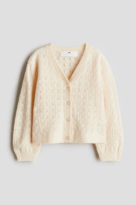 Pointelle-knit cardigan