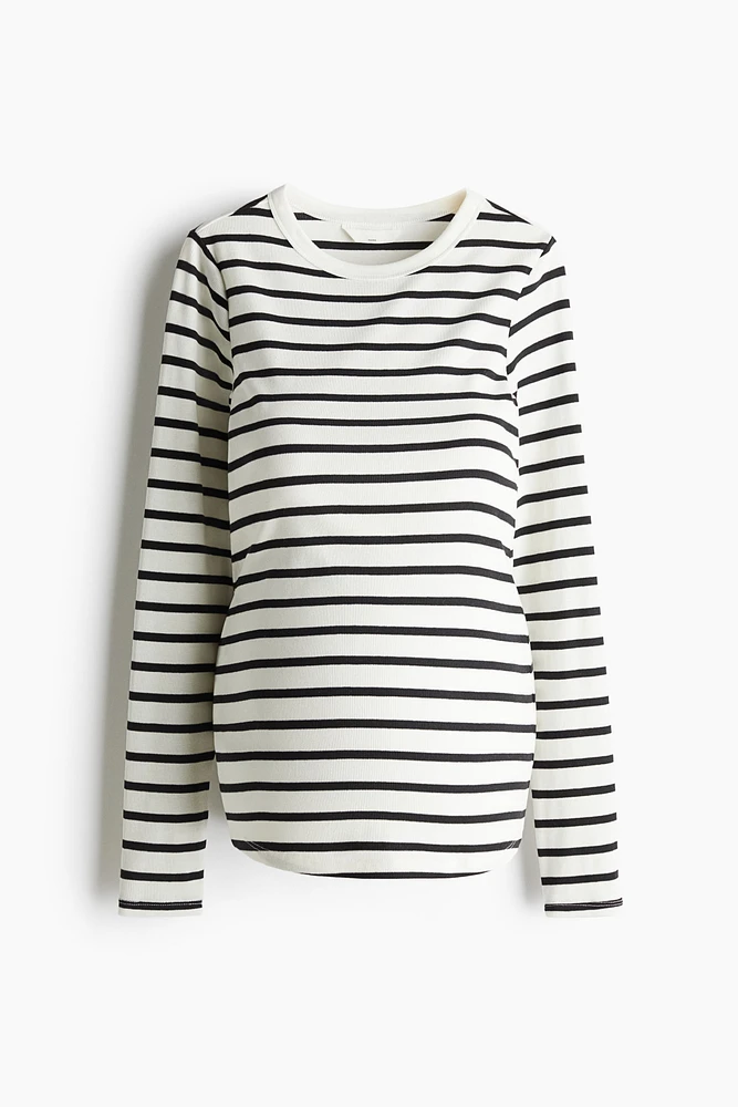 MAMA Ribbed Jersey Top
