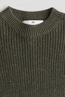 Rib-Knit Cotton Sweater