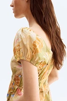 Off-the-Shoulder Poplin Dress
