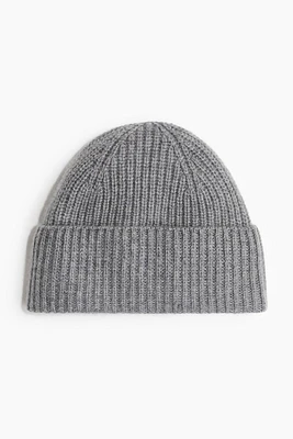 Rib-Knit Cashmere Hat