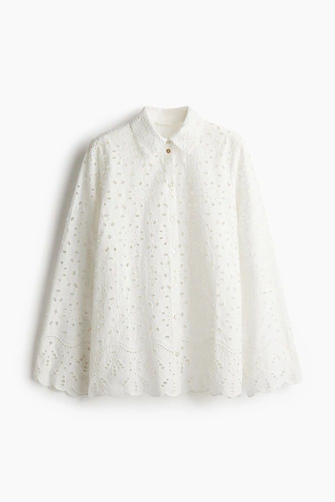 Chemise en broderie anglaise