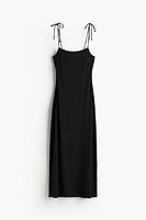 Tie-shoulder-strap Midi Dress