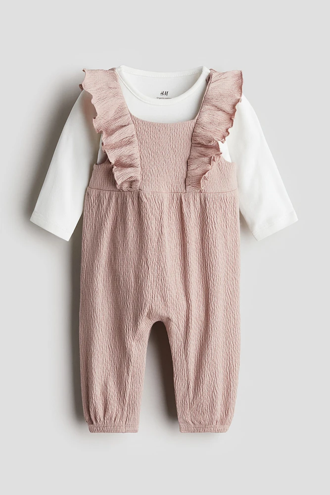 2-piece Bodysuit and Overall Set