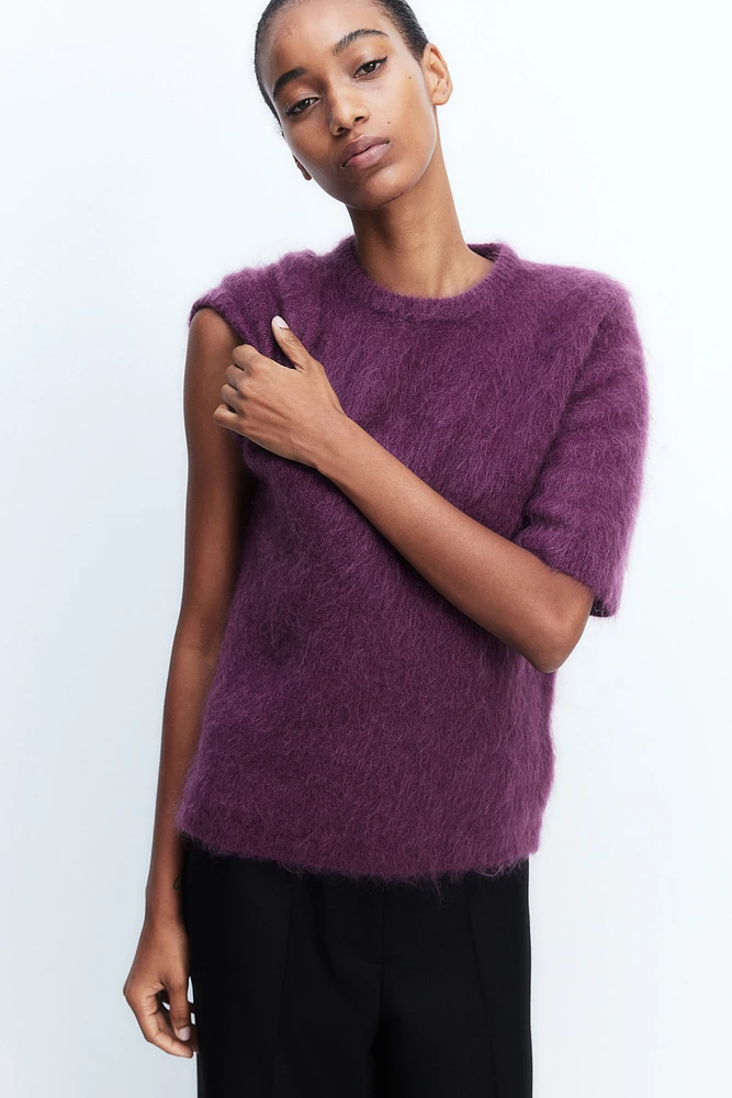 Mohair-blend Knit Top