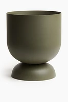 Large metal plant pot