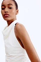 Draped Halterneck Top