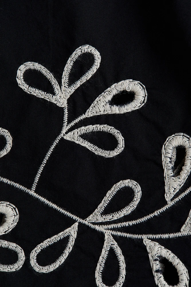 Embroidered Cotton Shorts