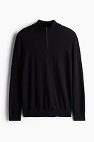 Slim Fit Half-Zip Merino Wool Sweater