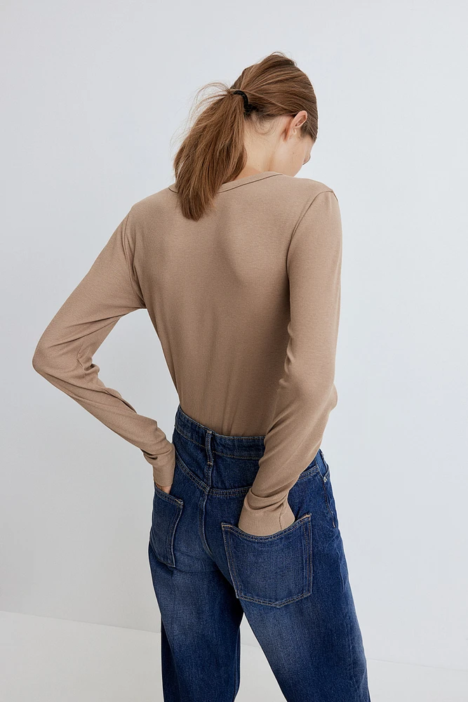 Ribbed Modal-blend Top